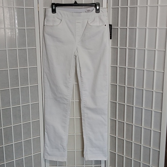 White Pull-On Jeans | Women’s Croft & Barrow Size 6 - Picture 1 of 15